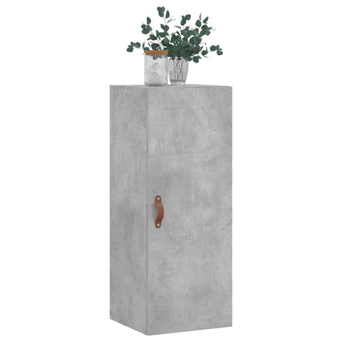 vidaXL Wall Mounted Cabinet Concrete Grey 34.5x34x90 cm