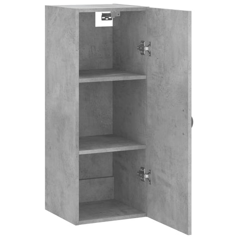 vidaXL Wall Mounted Cabinet Concrete Grey 34.5x34x90 cm