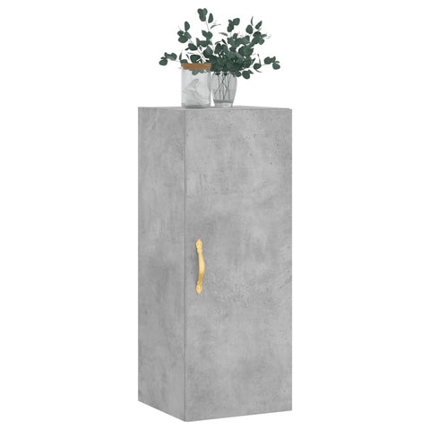 vidaXL Wall Mounted Cabinet Concrete Grey 34.5x34x90 cm