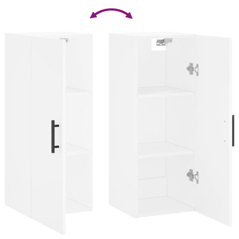 vidaXL Wall Mounted Cabinet White 34.5x34x90 cm