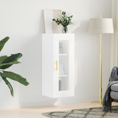 vidaXL Wall Mounted Cabinet White 34.5x34x90 cm