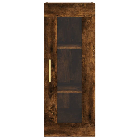 vidaXL Wall Mounted Cabinet Smoked Oak 34.5x34x90 cm