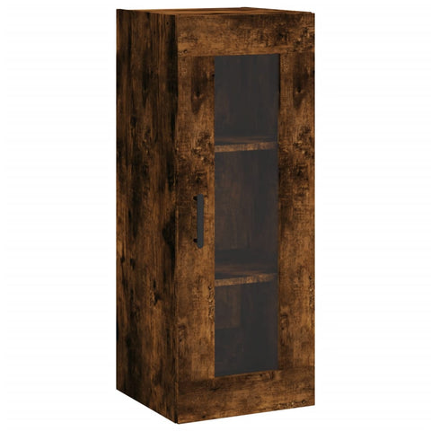 vidaXL Wall Mounted Cabinet Smoked Oak 34.5x34x90 cm