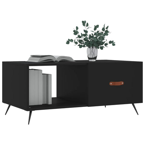 vidaXL Coffee Table Black 90x50x40 cm Engineered Wood