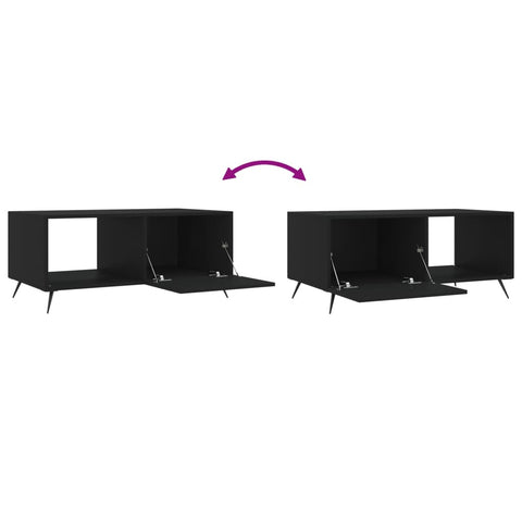 vidaXL Coffee Table Black 90x50x40 cm Engineered Wood