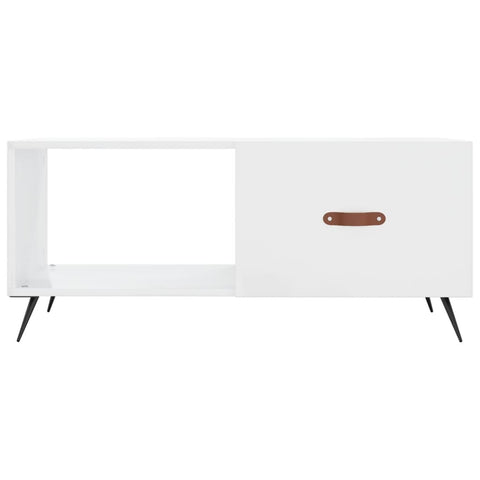 vidaXL Coffee Table High Gloss White 90x50x40 cm Engineered Wood