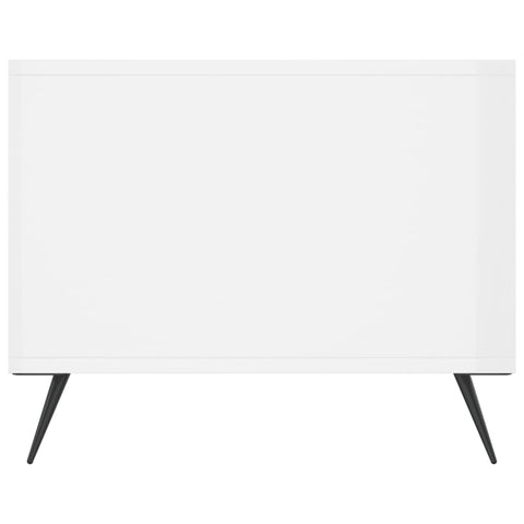 vidaXL Coffee Table High Gloss White 90x50x40 cm Engineered Wood