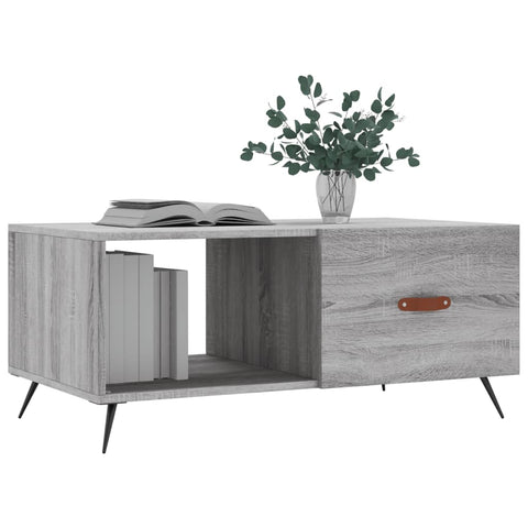 vidaXL Coffee Table Grey Sonoma 90x50x40 cm Engineered Wood