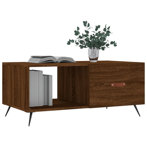 vidaXL Coffee Table Brown Oak 90x50x40 cm Engineered Wood