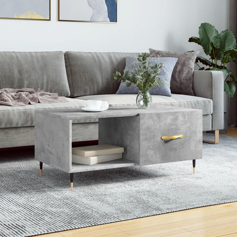 vidaXL Coffee Table Concrete Grey 90x50x40 cm Engineered Wood