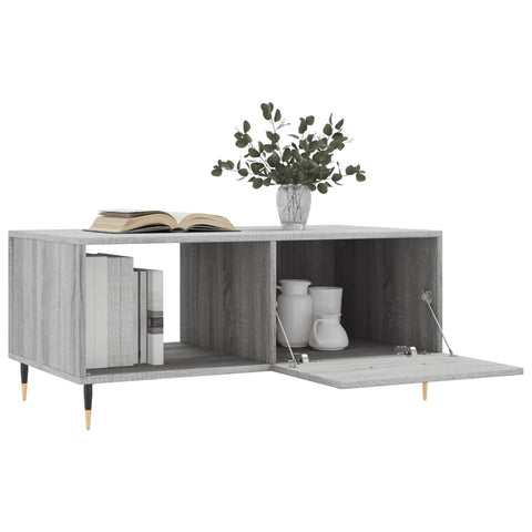 vidaXL Coffee Table Grey Sonoma 90x50x40 cm Engineered Wood
