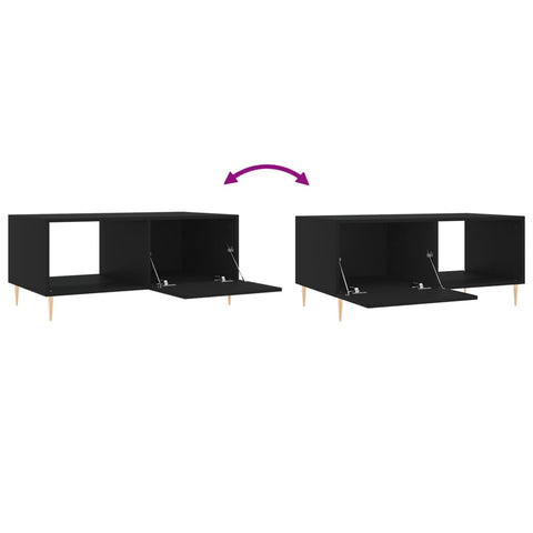 vidaXL Coffee Table Black 90x50x40 cm Engineered Wood
