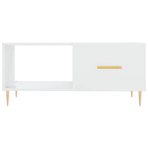 vidaXL Coffee Table High Gloss White 90x50x40 cm Engineered Wood