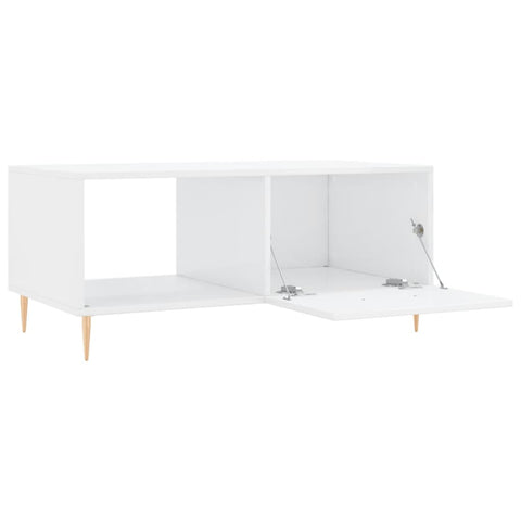 vidaXL Coffee Table High Gloss White 90x50x40 cm Engineered Wood