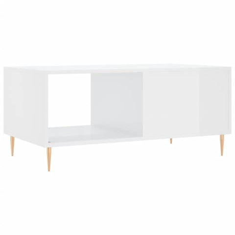 vidaXL Coffee Table High Gloss White 90x50x40 cm Engineered Wood