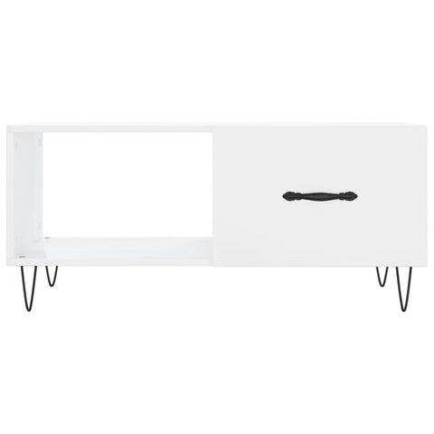 vidaXL Coffee Table High Gloss White 90x50x40 cm Engineered Wood
