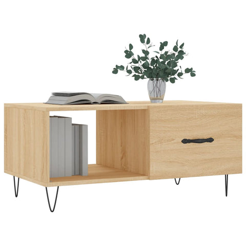 vidaXL Coffee Table Sonoma Oak 90x50x40 cm Engineered Wood