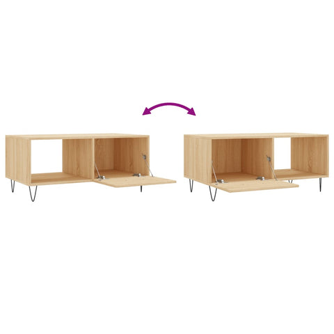 vidaXL Coffee Table Sonoma Oak 90x50x40 cm Engineered Wood