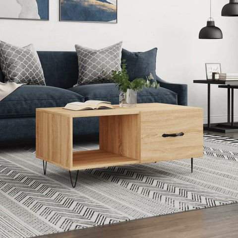 vidaXL Coffee Table Sonoma Oak 90x50x40 cm Engineered Wood