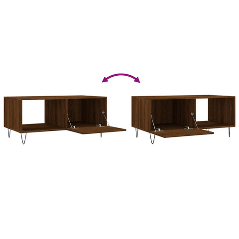 vidaXL Coffee Table Brown Oak 90x50x40 cm Engineered Wood