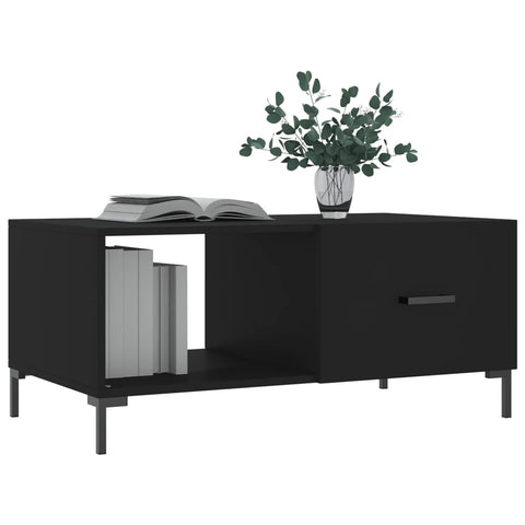 vidaXL Coffee Table Black 90x50x40 cm Engineered Wood
