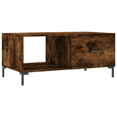 vidaXL Coffee Table Smoked Oak 90x50x40 cm Engineered Wood