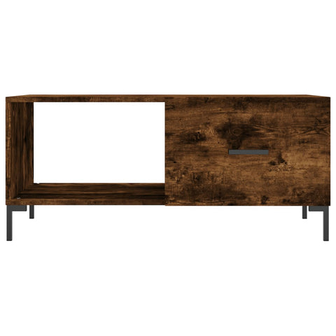 vidaXL Coffee Table Smoked Oak 90x50x40 cm Engineered Wood