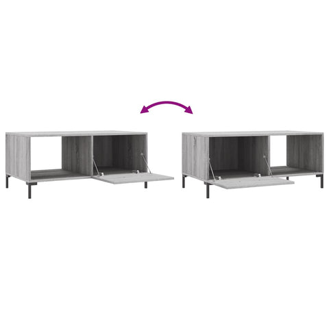 vidaXL Coffee Table Grey Sonoma 90x50x40 cm Engineered Wood