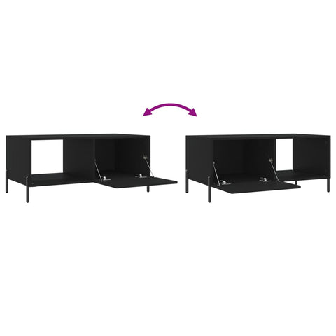 vidaXL Coffee Table Black 90x50x40 cm Engineered Wood