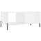 vidaXL Coffee Table High Gloss White 90x50x40 cm Engineered Wood