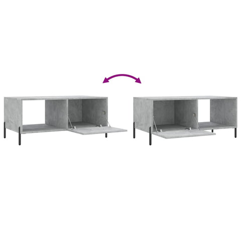 vidaXL Coffee Table Concrete Grey 90x50x40 cm Engineered Wood