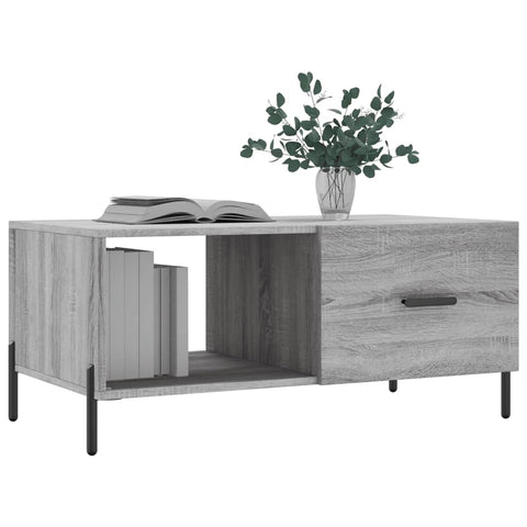 vidaXL Coffee Table Grey Sonoma 90x50x40 cm Engineered Wood