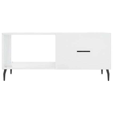 vidaXL Coffee Table High Gloss White 90x50x40 cm Engineered Wood