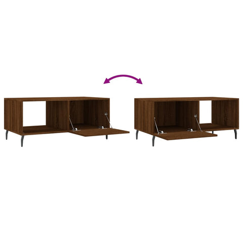 vidaXL Coffee Table Brown Oak 90x50x40 cm Engineered Wood