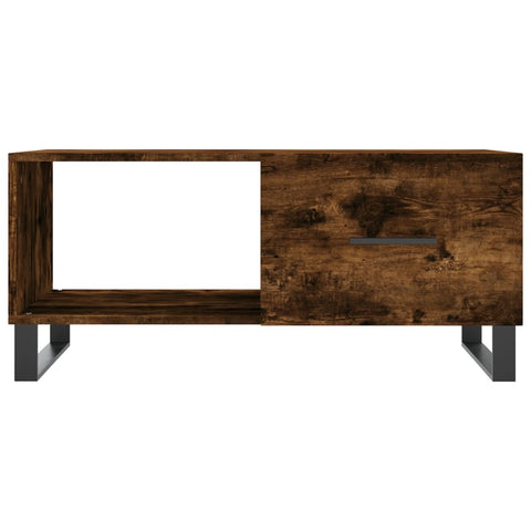 vidaXL Coffee Table Smoked Oak 90x50x40 cm Engineered Wood