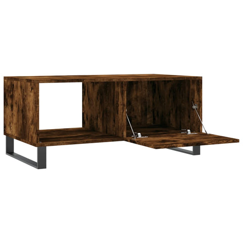 vidaXL Coffee Table Smoked Oak 90x50x40 cm Engineered Wood