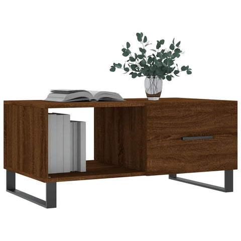 vidaXL Coffee Table Brown Oak 90x50x40 cm Engineered Wood