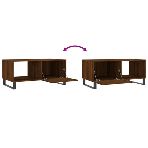 vidaXL Coffee Table Brown Oak 90x50x40 cm Engineered Wood