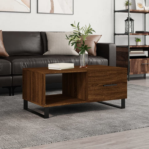 vidaXL Coffee Table Brown Oak 90x50x40 cm Engineered Wood