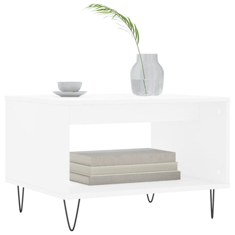 vidaXL Coffee Table White 60x50x40 cm Engineered Wood