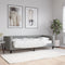 vidaXL Daybed with Mattress Light Grey 90x190 cm Fabric