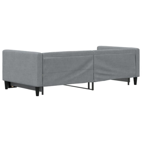 vidaXL Daybed with Trundle without Mattress Light Grey 90x190 cm Single
