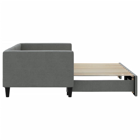 vidaXL Daybed with Trundle without Mattress Dark Grey 90x190 cm Single