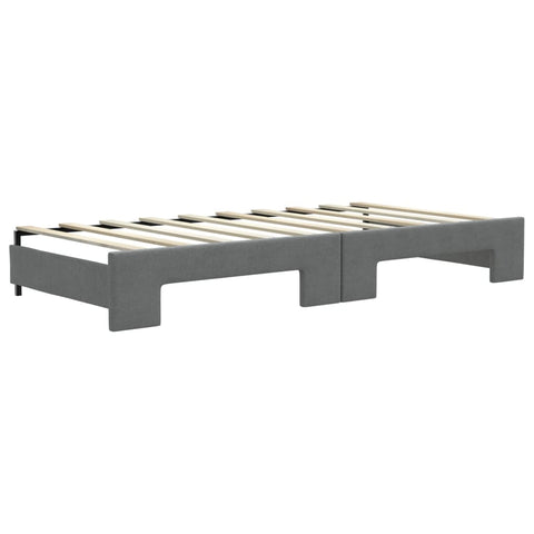 vidaXL Daybed with Trundle&Drawers without Mattress Dark Grey 90x190 cm Single