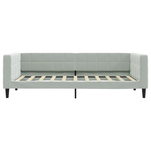 vidaXL Daybed with Mattress Light Grey 90x190 cm Velvet