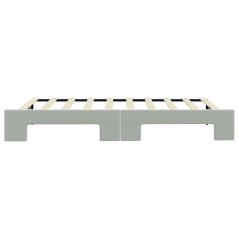 vidaXL Daybed with Trundle without Mattress Light Grey 90x190 cm Single