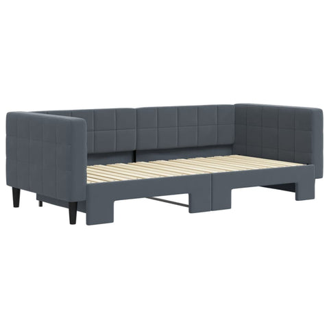 vidaXL Daybed with Trundle without Mattress Dark Grey 90x190 cm Single