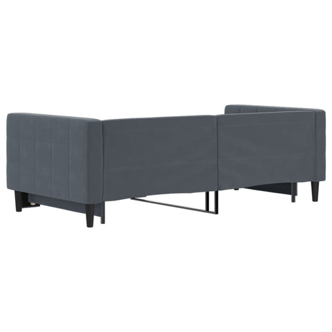 vidaXL Daybed with Trundle without Mattress Dark Grey 90x190 cm Single