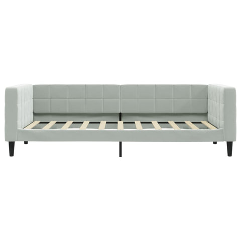 vidaXL Daybed with Trundle&Drawers without Mattress Light Grey 90x190 cm Single