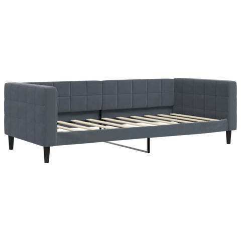 vidaXL Daybed with Trundle&Drawers without Mattress Dark Grey 90x190 cm Single